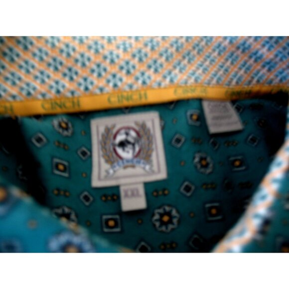Cinch Men's Size XXL Shirt Long Sleeve Button Down Patterned, Shirt L Sleeve - Picture 10 of 11
